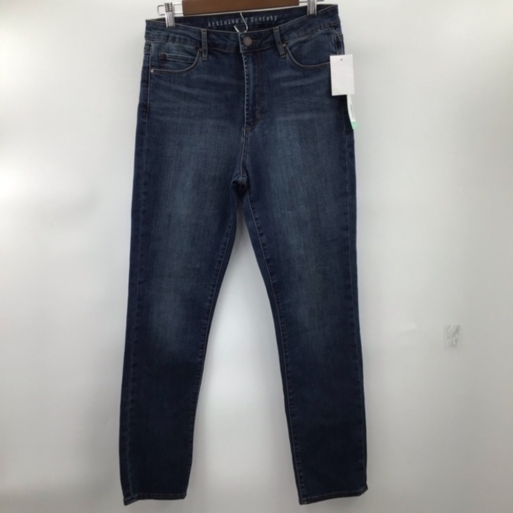 Articles of Society Rene Dark Blue High Rise Straight Leg Jeans